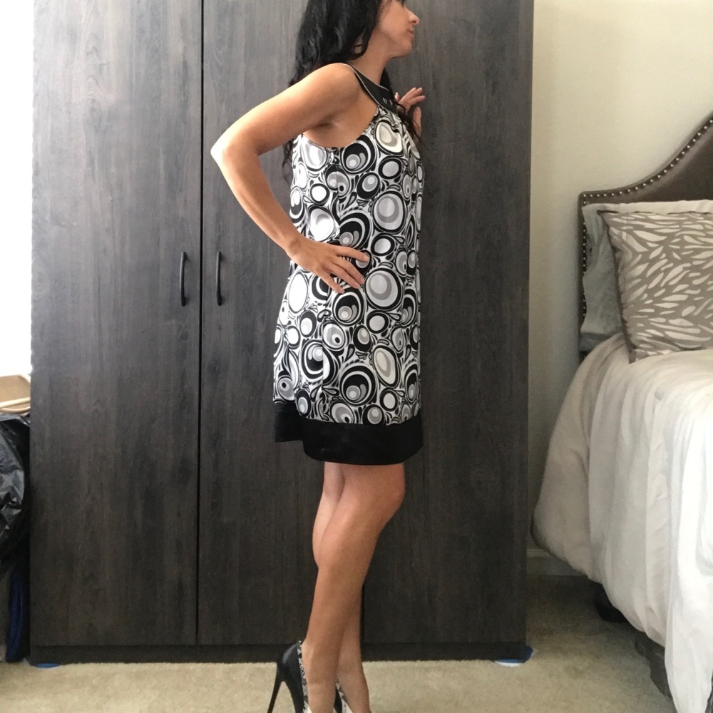 Polyester Psychedelic Print Dress